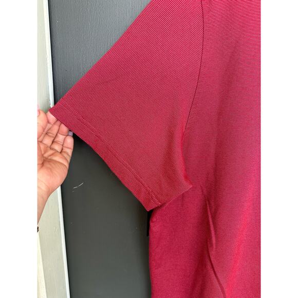 Van Heusen Men's Red Ribbed Short Sleeve Polo-shirt  Size XL - Picture 6 of 7